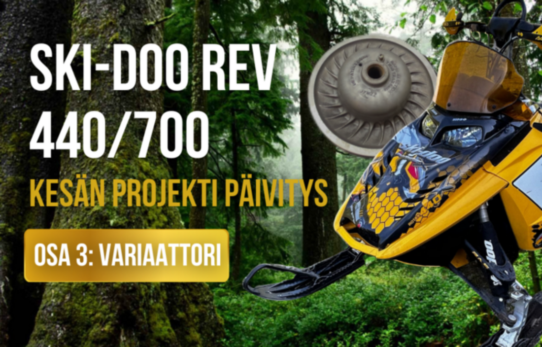 Tule seuraamaan meidän Ski-Doo Rev 440/700 Mod -moottorikelkan rakennusprojektia YouTubessa!