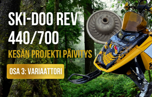 Tule seuraamaan meidän Ski-Doo Rev 440/700 Mod -moottorikelkan rakennusprojektia YouTubessa!