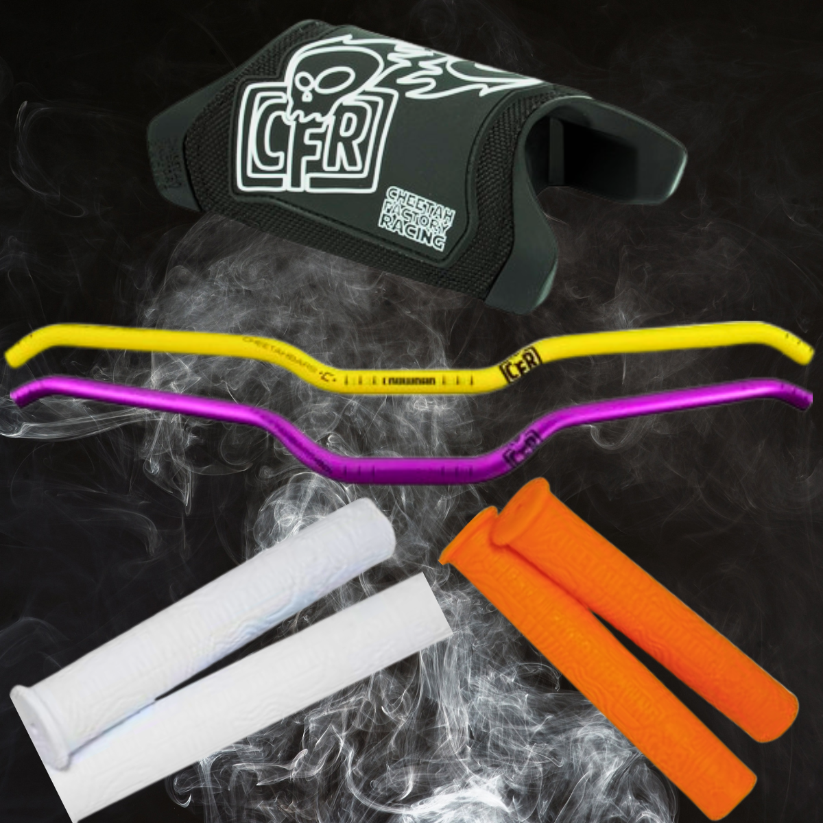 Ohjaustangot, pehmusteet ja tupit