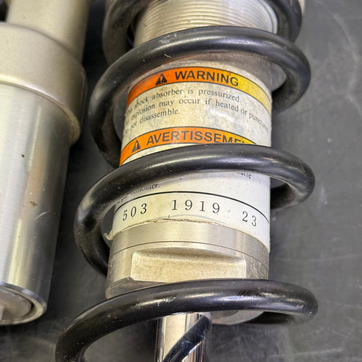 KYB front fork shock absorber with additional reservoir 503191923 RS