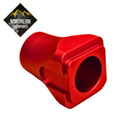 Taka-akselin holkki Racing RED 20mm akselille Lynx ja Ski-Doo kelkkoihin