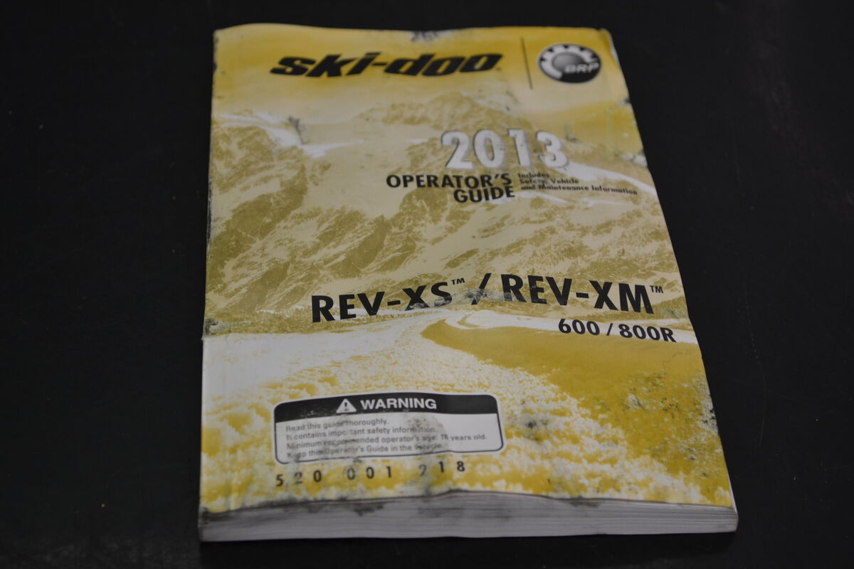 Käyttöohjekirja Ski-Doo 2013 Englanti