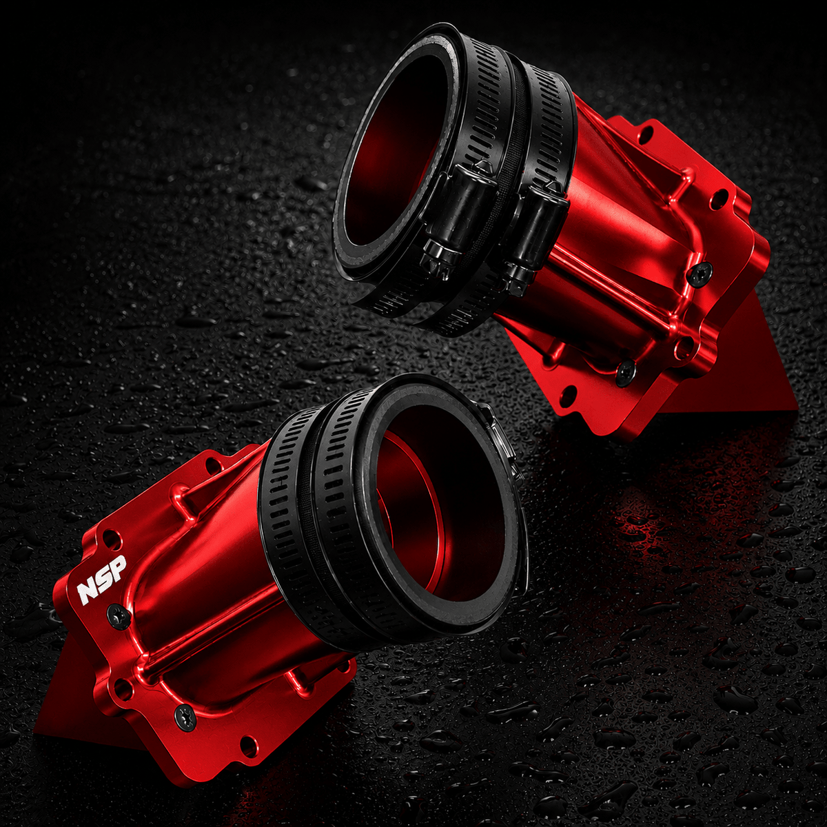 NSP Billet Imukurkut  Rotax 600 Etec 2008–2019 (red) (pari) - Northern Sledparts Oy