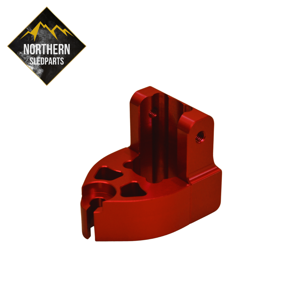 NSP Billet Kaasukahvarunko Racing Red Lynx, Ski-Doo 2008-2024 - Northern Sledparts Oy