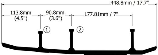 Ripper Four Ohjainraudat 4" Blade, SLP - Northern Sledparts Oy
