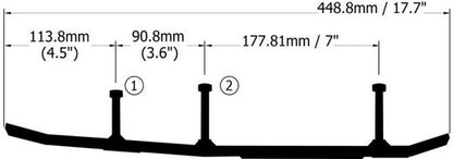 Ripper Four Ohjainraudat 4" Blade, SLP - Northern Sledparts Oy