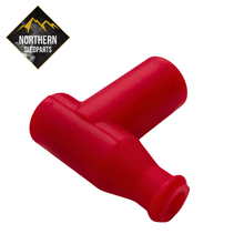 Silikoninen tulpanhattu (Solid terminal) Punainen - Northern Sledparts Oy