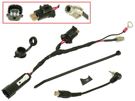 Sno-X Lämmitettävän visiirin/laukun pistokesarja Ski-Doo Gen 4/Lynx Radien - Northern Sledparts Oy